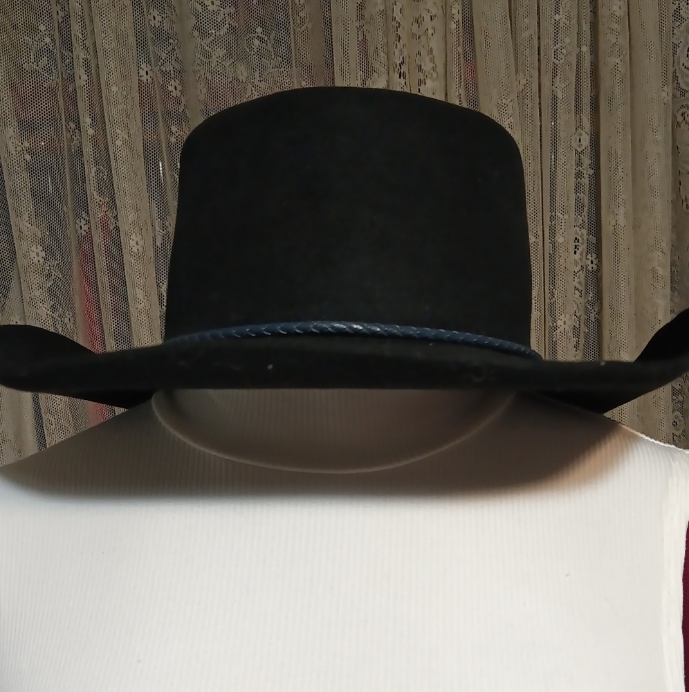 Stetson Black Hat with Blue Cord - Picture 8 of 14